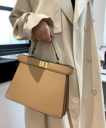 florist | 2WAY バイカラーレザーターンロックハンドバッグ/ショルダーバッグ(ショルダーバッグ)