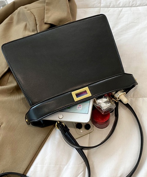 florist(フローリスト)の「2WAY バイカラーレザーターンロックハンドバッグ/ショルダーバッグ(ショルダーバッグ・レディース・ブラック/ベージュ/シルバー/ブラウン/ピンク/ホワイト・FREE)」の22枚目の写真