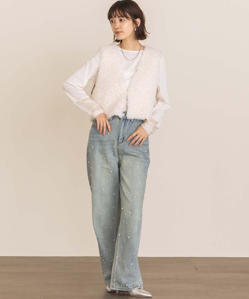 Ｇready Ｂrilliant LU麻ヘリンボンベスト Gready Brilliant｜LU麻ヘリンボンベスト | Rakuten Fashion