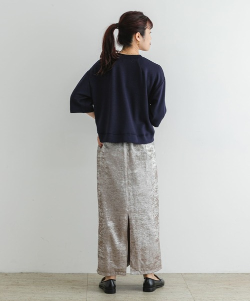 F by ROSSO（エフバイロッソ）の「F by ROSSO　シャイニーフロントギャザータイトスカート（スカート・レディース・シルバー系その他/シルバー・FREE）」の9枚目の写真