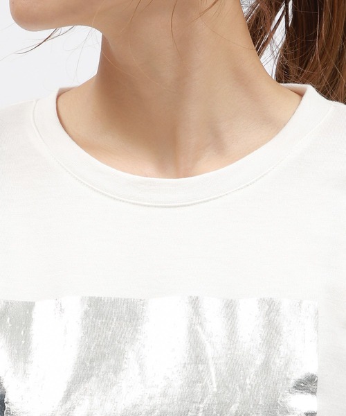 LAKOLE（ラコレ）の「箔プリント長袖T / 148085（Tシャツ/カットソー・レディース・チャコールグレー/ホワイト系/ホワイト系1/ブラック・SMALL/MEDIUM）」の22枚目の写真