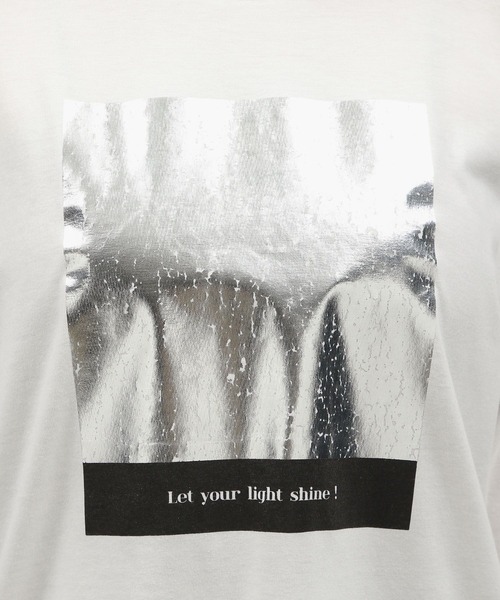 LAKOLE（ラコレ）の「箔プリント長袖T / 148085（Tシャツ/カットソー・レディース・チャコールグレー/ホワイト系/ホワイト系1/ブラック・SMALL/MEDIUM）」の18枚目の写真