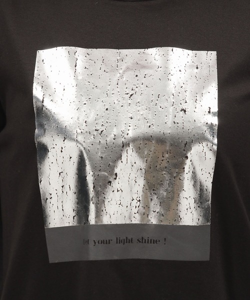 LAKOLE（ラコレ）の「箔プリント長袖T / 148085（Tシャツ/カットソー・レディース・チャコールグレー/ホワイト系/ホワイト系1/ブラック・SMALL/MEDIUM）」の15枚目の写真