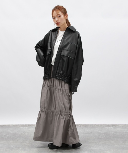 LAKOLE（ラコレ）の「箔プリント長袖T / 148085（Tシャツ/カットソー・レディース・チャコールグレー/ホワイト系/ホワイト系1/ブラック・SMALL/MEDIUM）」の14枚目の写真