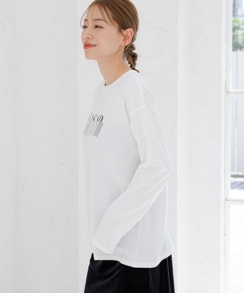 セール】箔プリント長袖T / 148085（Tシャツ/カットソー）｜LAKOLE