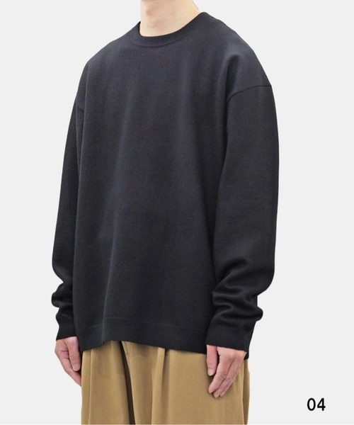 ATON（エイトン）の「【ATON】CREW NECK SWEATER（ニット/セーター・メンズ・ブラック・4/6）」の3枚目の写真