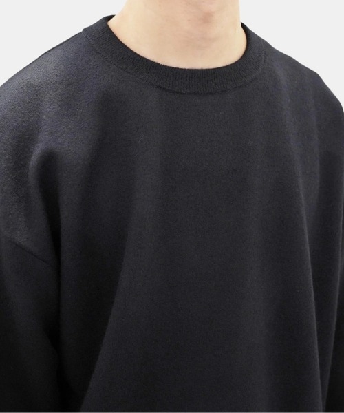 ATON（エイトン）の「【ATON】CREW NECK SWEATER（ニット/セーター・メンズ・ブラック・4/6）」の6枚目の写真