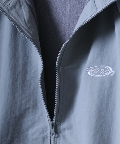 ANPAS（アンパス）の「Nylon Fabric Fleece Lining Color Switching Track Jacket/配色切替 裏フリース ナイロンジャケット トラックジャケット（ナイロンジャケット・メンズ・ブラック/ネイビー/ライトグレー/グリーン・M/L）」の8枚目の写真