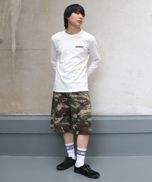 UNIT CHEST(ユニットチェスト)の「【UNIT CHEST】unique unisex long sleeve T-shirt/ユニークユニセックス ロンT OIF designer eggs コラボ LAUNDRY by otowa_shirakusa(Tシャツ/カットソー・レディース・ホワイト/ブラック/杢グレー・L/M/S)」の6枚目の写真