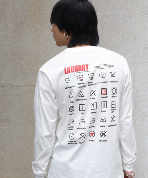 UNIT CHEST(ユニットチェスト)の「【UNIT CHEST】unique unisex long sleeve T-shirt/ユニークユニセックス ロンT OIF designer eggs コラボ LAUNDRY by otowa_shirakusa(Tシャツ/カットソー・レディース・ホワイト/ブラック/杢グレー・L/M/S)」の4枚目の写真