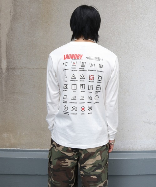 UNIT CHEST(ユニットチェスト)の「【UNIT CHEST】unique unisex long sleeve T-shirt/ユニークユニセックス ロンT OIF designer eggs コラボ LAUNDRY by otowa_shirakusa(Tシャツ/カットソー・レディース・ホワイト/ブラック/杢グレー・L/M/S)」の5枚目の写真