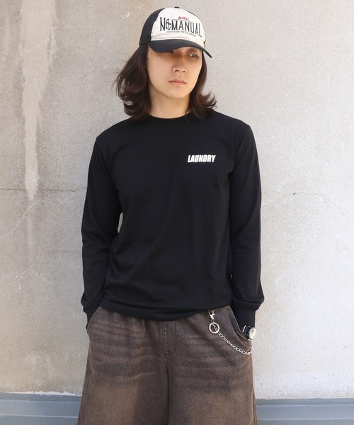 UNIT CHEST(ユニットチェスト)の「【UNIT CHEST】unique unisex long sleeve T-shirt/ユニークユニセックス ロンT OIF designer eggs コラボ LAUNDRY by otowa_shirakusa(Tシャツ/カットソー・レディース・ホワイト/ブラック/杢グレー・L/M/S)」の12枚目の写真
