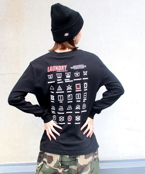 UNIT CHEST(ユニットチェスト)の「【UNIT CHEST】unique unisex long sleeve T-shirt/ユニークユニセックス ロンT OIF designer eggs コラボ LAUNDRY by otowa_shirakusa(Tシャツ/カットソー・レディース・ホワイト/ブラック/杢グレー・L/M/S)」の14枚目の写真
