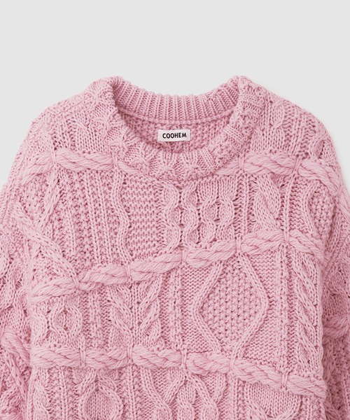 ROPE' / ロペ 【WEB限定カラー】【COOHEM】CRAZY ARAN PULLOVER (コーヘン/アランニット) ROPÉ(ロペ) / 【WEB限定カラー】【COOHEM】CRAZY ARAN PULLOVER