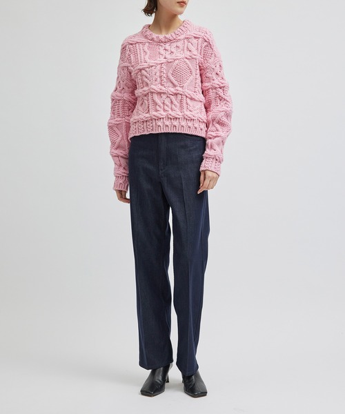 ニット セーター 「WEB限定カラー」「COOHEM」CRAZY ARAN PULLOVER (コーヘン/アランニット) レディース セール】【WEB限定カラー】【COOHEM】CRAZY ARAN PULLOVER