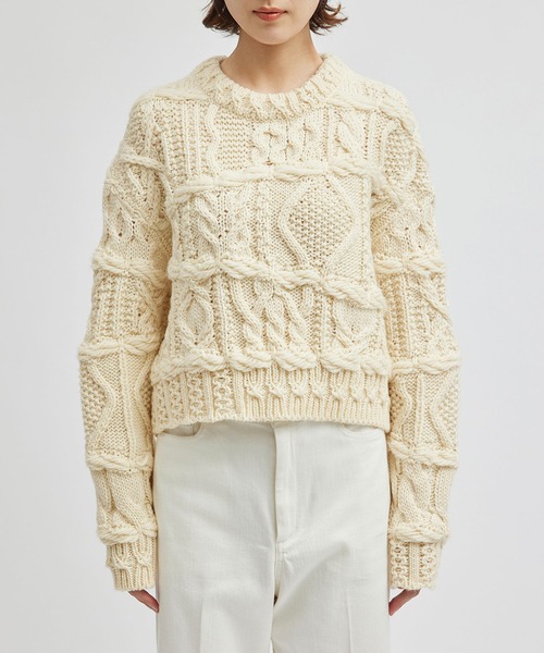 ROPE' / ロペ 【WEB限定カラー】【COOHEM】CRAZY ARAN PULLOVER (コーヘン/アランニット) ROPÉ(ロペ) / 【WEB限定カラー】【COOHEM】CRAZY ARAN PULLOVER
