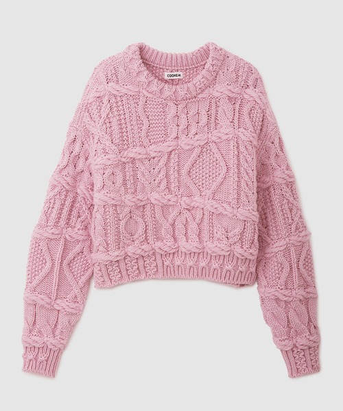 ニット セーター 「WEB限定カラー」「COOHEM」CRAZY ARAN PULLOVER (コーヘン/アランニット) レディース セール】【WEB限定カラー】【COOHEM】CRAZY ARAN PULLOVER