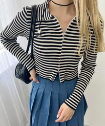 PHILLY | 【PHILLY】Wジップボーダーカーディガン(カーディガン/ボレロ)