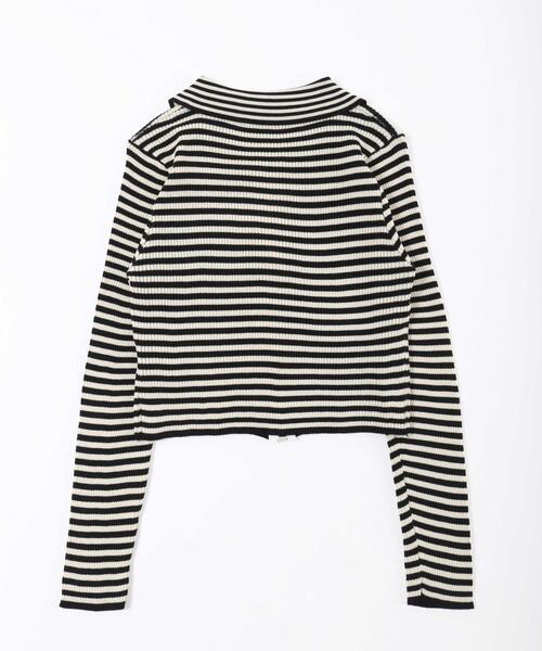 PHILLY(フィリー)の「【PHILLY】Wジップボーダーカーディガン(カーディガン/ボレロ・レディース・ブラウン/ブラック/グレー・FREE)」の22枚目の写真