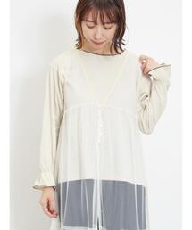 Samansa Mos2 | 袖フリルメローカットソー(Tシャツ/カットソー)