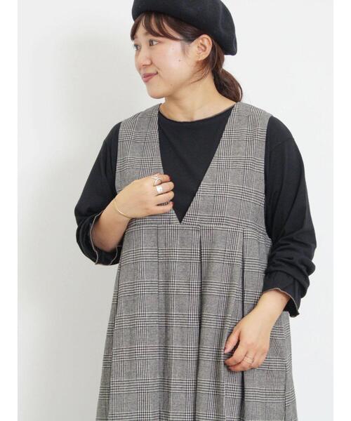 Samansa Mos2（サマンサ モスモス）の「袖フリルメローカットソー（Tシャツ/カットソー・レディース・キナリ/ブラック/オフホワイト/モカ・F）」の15枚目の写真