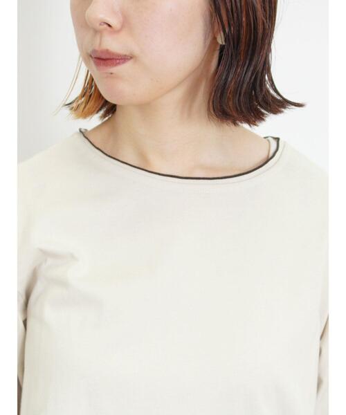 Samansa Mos2（サマンサ モスモス）の「袖フリルメローカットソー（Tシャツ/カットソー・レディース・キナリ/ブラック/オフホワイト/モカ・F）」の21枚目の写真