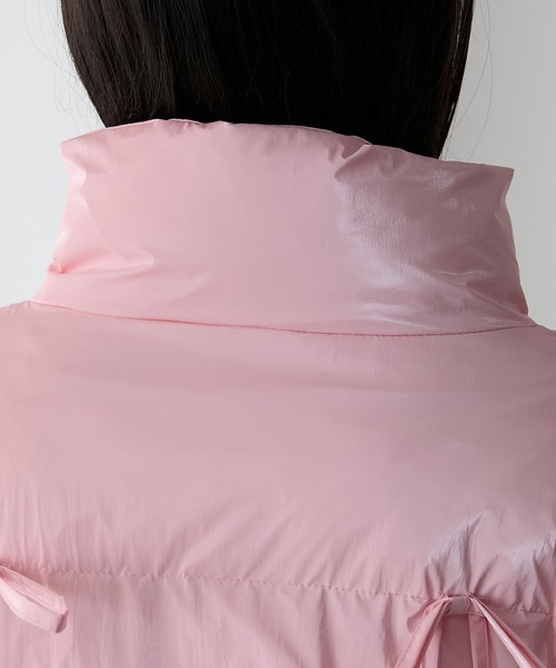 forksy.（フォルクシー）の「【forksy.】リボンナイロン中綿ジャケット（ダウンジャケット/コート・レディース・アイボリー/ブラック/ピンク・FREE）」の21枚目の写真