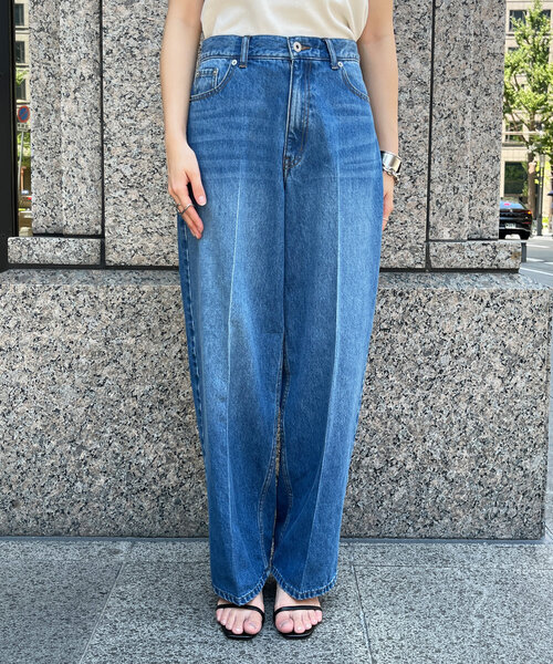 DouDou（ドゥドゥ）の「リヨセルワイドデニム（デニムパンツ