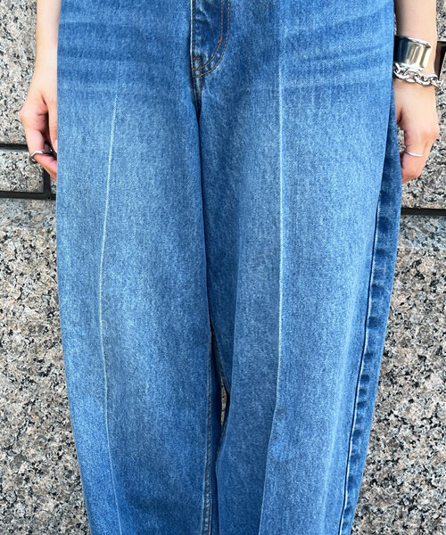 DouDou（ドゥドゥ）の「リヨセルワイドデニム（デニムパンツ・レディース・サックスブルー/ブルー・36/38）」の15枚目の写真