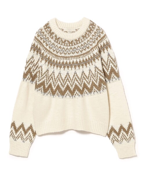 B:MING by BEAMS（ビーミングバイビームス）の「求心柄 ニット（ニット/セーター・レディース・ネイビー/ホワイト系その他5・ONE SIZE）」の15枚目の写真