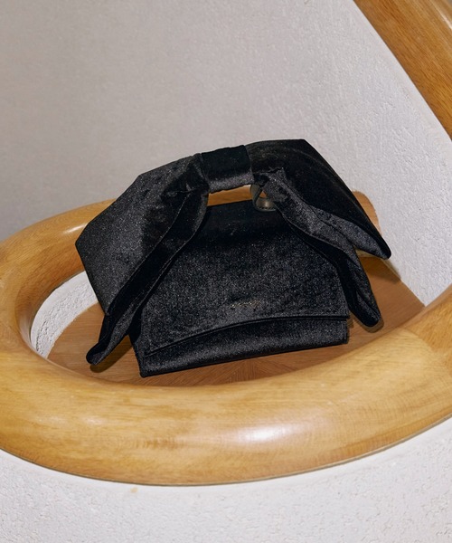 リボンモチーフハンドバッグ(F IVORY): BAG / GOODS