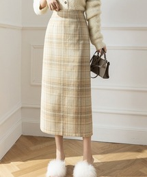 a lot of love | グレンチェック柄 ナロースカート(スカート)