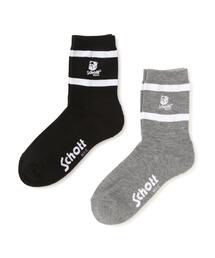 Schott（ショット）の「【直営限定】Schott/ショット/HIGT-SOCKS STENCIL BULLDOG/ステンシルブルドッグ ハイソックス（ソックス/靴下）」