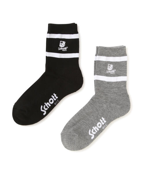 直営限定】Schott/ショット/HIGT-SOCKS STENCIL BULLDOG/ステンシル
