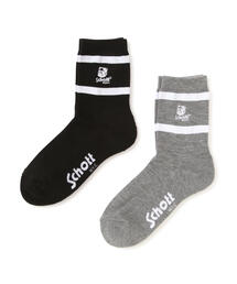 schott（ショット）の「【直営限定】Schott/ショット/HIGT-SOCKS STENCIL BULLDOG/ステンシルブルドッグ ハイソックス（ソックス/靴下）」