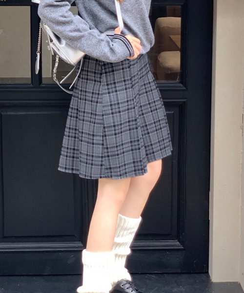 HALEY PESCA(ヘーリーペスカ)の「HALEY PESCA/ギークチェック ミディアムプリーツスカート(スカート・レディース・ブラック/ブラウン/ブルー・SMALL/MEDIUM)」の15枚目の写真