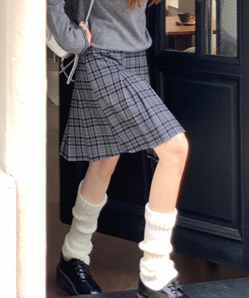 HALEY PESCA(ヘーリーペスカ)の「HALEY PESCA/ギークチェック ミディアムプリーツスカート(スカート・レディース・ブラック/ブラウン/ブルー・SMALL/MEDIUM)」の14枚目の写真