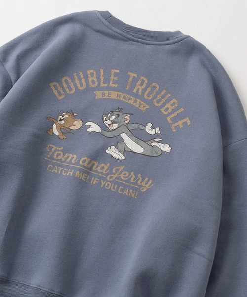 Tom&Jerry(トムアンドジェリー)の「【TOM&JERRY/トムとジェリー】4Type キャラクターコミカルイラスト裏起毛 クルーネックスウェット/ビッグシルエット(スウェット・レディース・ダークブルー/ピンク/グレー/ブルー/アッシュグレー/チャコールグレー/ワイン/カーキ・M/L)」の6枚目の写真