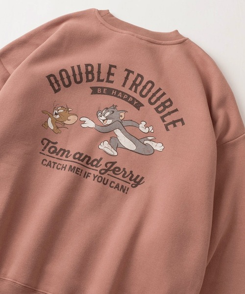 Tom&Jerry(トムアンドジェリー)の「【TOM&JERRY/トムとジェリー】4Type キャラクターコミカルイラスト裏起毛 クルーネックスウェット/ビッグシルエット(スウェット・レディース・ダークブルー/ピンク/グレー/ブルー/アッシュグレー/チャコールグレー/ワイン/カーキ・M/L)」の7枚目の写真