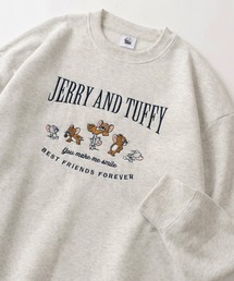 【TOM＆JERRY/トムとジェリー】4Type キャラクターコミカルイラスト裏起毛 クルーネックスウェット/ビッグシルエット