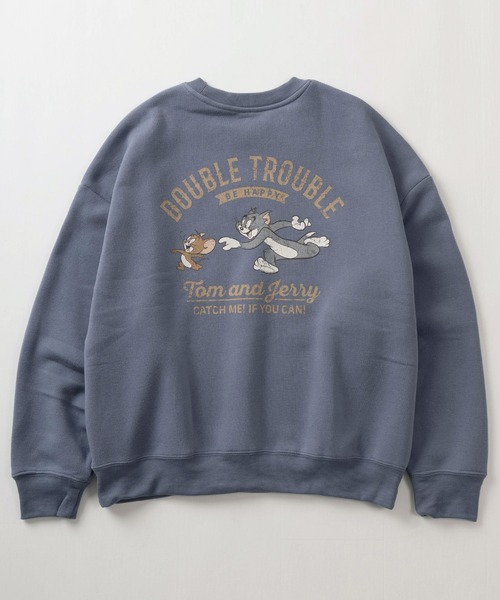 Tom&Jerry(トムアンドジェリー)の「【TOM&JERRY/トムとジェリー】4Type キャラクターコミカルイラスト裏起毛 クルーネックスウェット/ビッグシルエット(スウェット・レディース・ダークブルー/ピンク/グレー/ブルー/アッシュグレー/チャコールグレー/ワイン/カーキ・M/L)」の14枚目の写真