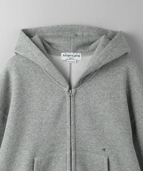 AMERICANA(アメリカーナ)の「<Americana>スウェットジップパーカー(パーカー・レディース・グレー/ブラック・FREE)」の8枚目の写真