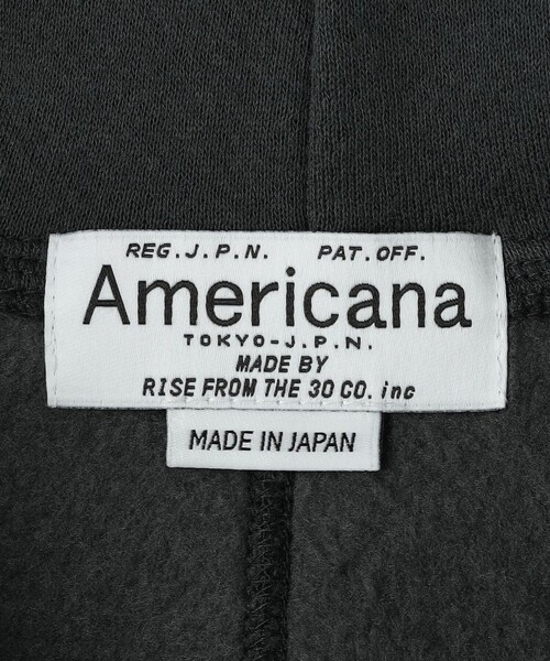 AMERICANA(アメリカーナ)の「<Americana>スウェットジップパーカー(パーカー・レディース・グレー/ブラック・FREE)」の4枚目の写真