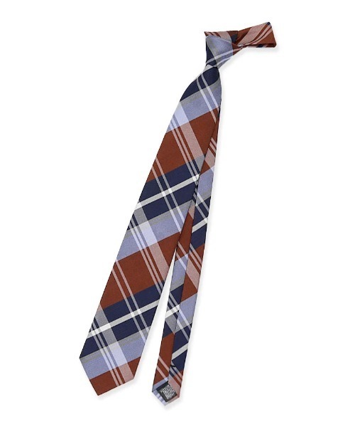 Perfect Suit FActory(パーフェクトスーツファクトリー)の「【WEB限定】テフロン加工ネクタイ チェック柄 オレンジ/イエロー/パープル(ネクタイ・メンズ・パープル/イエロー/オレンジ・FREE)」の9枚目の写真
