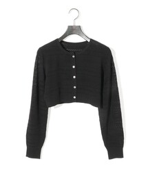 MIDIUMISOLID for Ladies レース編みショートカーディガン