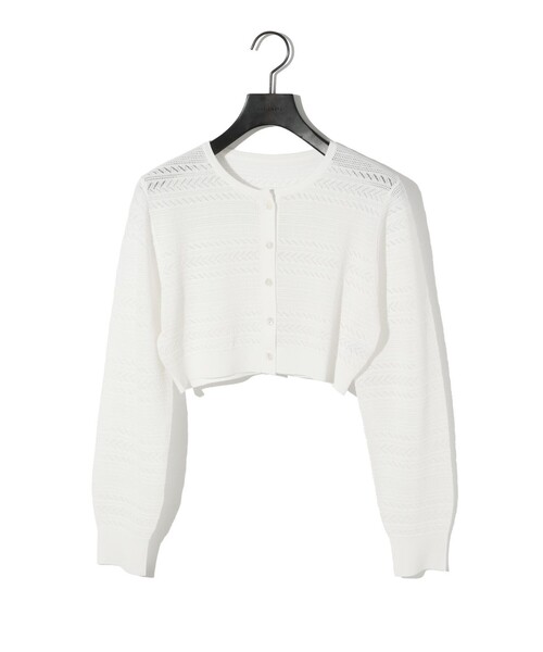 MIDIUMISOLID / ミディウミソリッド MIDIUMISOLID for Ladies レース編みショートカーディガン セール】MIDIUMISOLID for Ladies レース編みショート