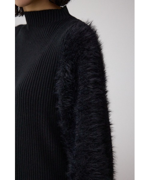 AZUL by moussy（アズールバイマウジー）の「シャギースリーブミニニットワンピース（ワンピース・レディース・ブラック/ライトグレー/オフホワイト・FREE）」の22枚目の写真