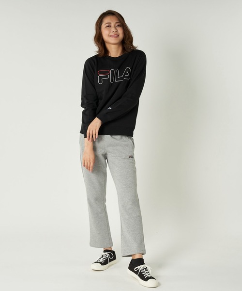 FILA（フィラ）の「裾フレアスウェットパンツ（スウェットパンツ・レディース・杢グレー/ブラック/ネイビー・LARGE/X-LARGE/MEDIUM）」の11枚目の写真