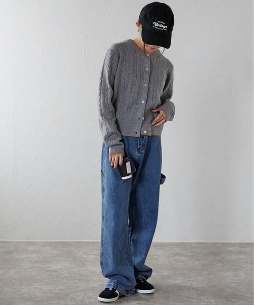 U.S. POLO ASSN.（ユーエスポロアッスン）の「ap retro別注【U.S. POLO ASSN./ユーエスポロアッスン】ケーブルニットカーディガン（カーディガン/ボレロ・レディース・グレイッシュベージュ/ネイビー/ブルー/グレー/ブラウン/ブルー系その他/レッド・L/M）」の20枚目の写真