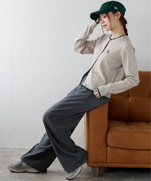 U.S. POLO ASSN.（ユーエスポロアッスン）の「ap retro別注【U.S. POLO ASSN./ユーエスポロアッスン】ケーブルニットカーディガン（カーディガン/ボレロ・レディース・グレイッシュベージュ/ネイビー/ブルー/グレー/ブラウン/ブルー系その他/レッド・L/M）」の15枚目の写真